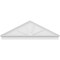 Ekena Millwork Peaked Cap 4 Spoke Architectural PVC Combination Pediment, 80"W x 26-7/8"H x 2-3/4"P (Pitch 6/12) PEDPC080X270PKC04 - alternate 5